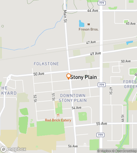 Χάρτης περιήγησης με κυνήγι θησαυρού για το Punny Pursuit του Stony Plain