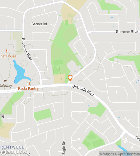 Kaart van de speurtocht-wandeltocht voor Hidden Sherwood Park: Community Gems Quest