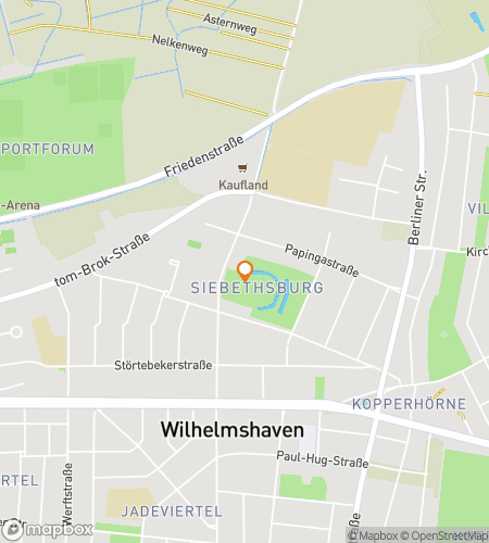 Map of scavenger hunt walking tour for The Wilhelmshaven Wonders 