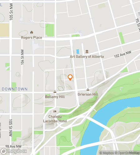 Map of scavenger hunt walking tour for Edmonton Alberta Bar Hunt