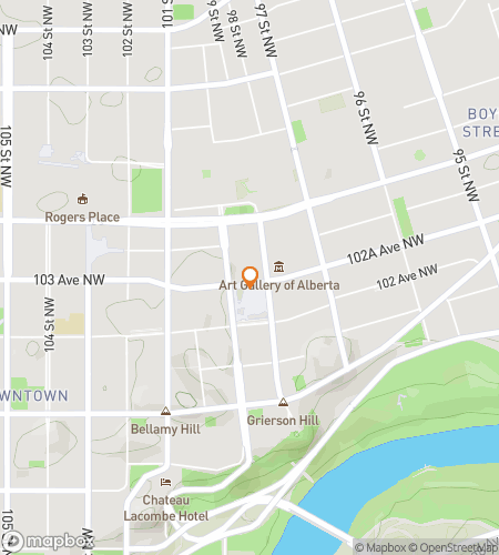 Map of scavenger hunt walking tour for Alberta’s Charming Capital