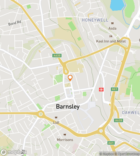 Map of scavenger hunt walking tour for  Barnsley Scavenger Hunt