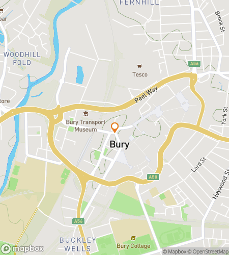 Aarteenetsintäkierroksen kartta Burys Bustling Downtown Adventure -seikkailuun