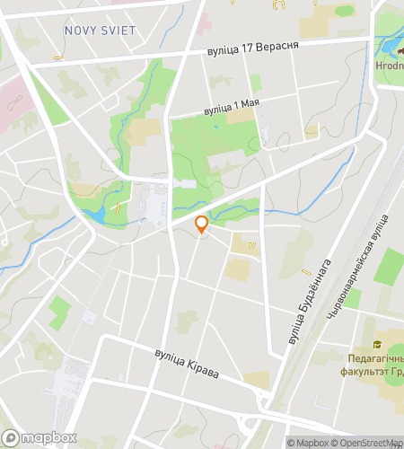 Map of scavenger hunt walking tour for Castles & Crossroads of Hrodna