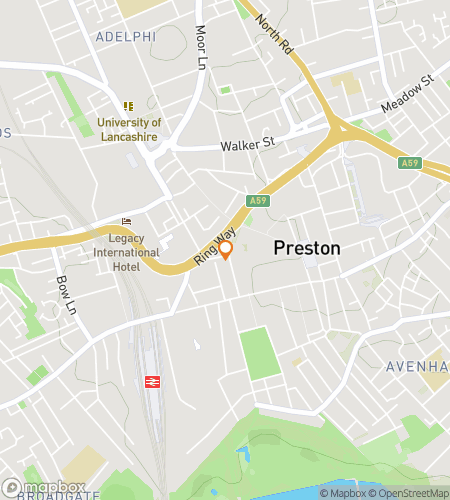 Map of scavenger hunt walking tour for Preston: The Quest Is On