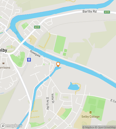 Map of scavenger hunt walking tour for Abbey Echoes: The Selby Hunt