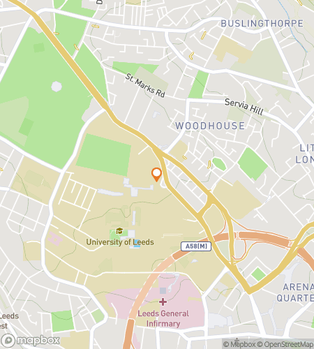 Map of scavenger hunt walking tour for University of Leeds Hunt