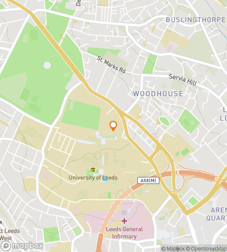 Map of scavenger hunt walking tour for University of Leeds Hunt