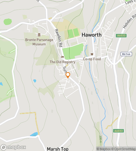 Map of scavenger hunt walking tour for The Haunted Brontë Village