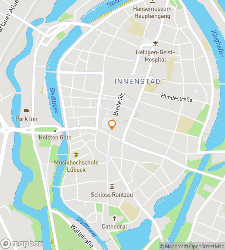 Map of scavenger hunt walking tour for Lübeck the Fun Begin