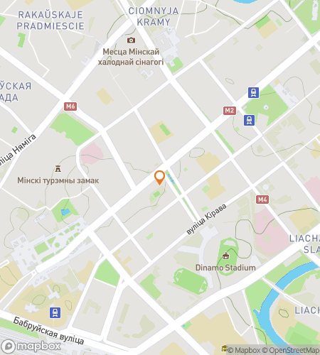 Map of scavenger hunt walking tour for Belarusian State University Hunt