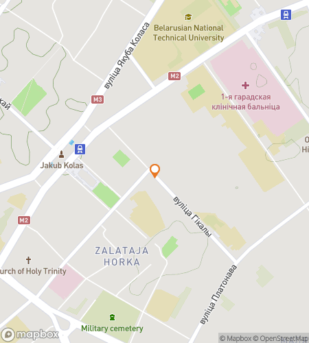 מפה של סיור הליכה בחיפוש אוצרות עבור סיור הפאבים במינסק