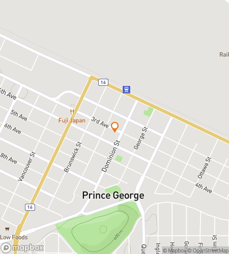 Map of scavenger hunt walking tour for Downtown PG Quest & Conquer