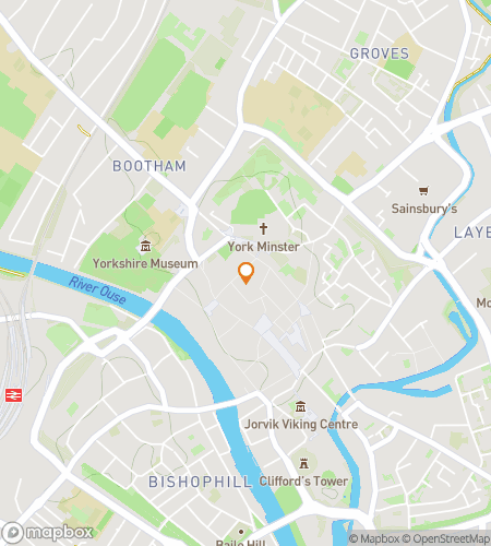 Map of scavenger hunt walking tour for Yorkshire‘s Yarnful Adventure