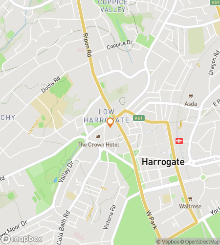 Map of scavenger hunt walking tour for Harrogates Gate to Adventure