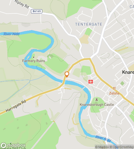 Map of scavenger hunt walking tour for Knaresborough Adventure