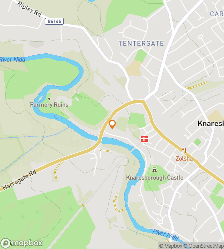 Map of scavenger hunt walking tour for Knaresborough Adventure