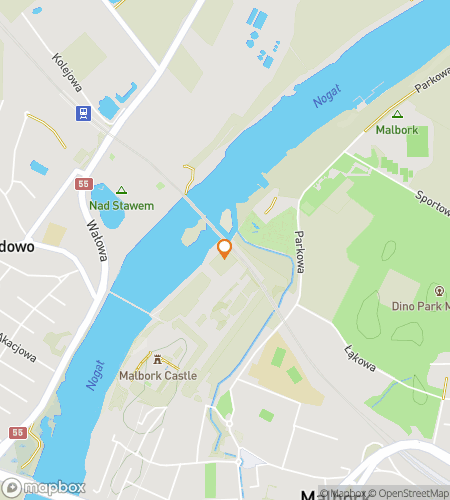 Map of scavenger hunt walking tour for Knight Moves: The Malbork Castle Quest