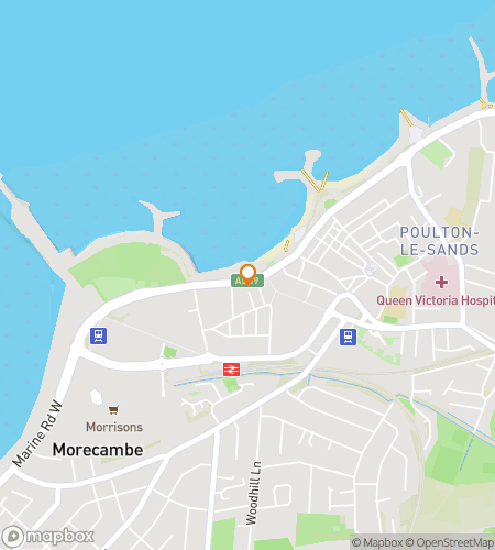 Map of scavenger hunt walking tour for Morecambe Scavenger Hunt