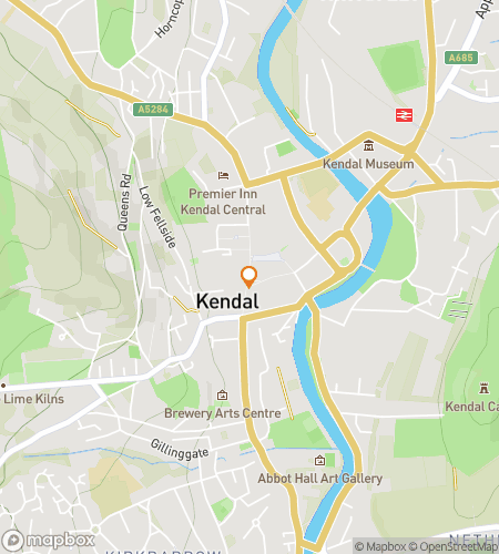 Map of scavenger hunt walking tour for Kendal‘s Cunning Cumbria Chase