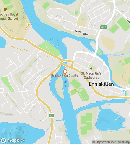 Hartă tură de explorare cu vânătoare de comori pentru Enniskillen’s Emerald Adventure Hunt