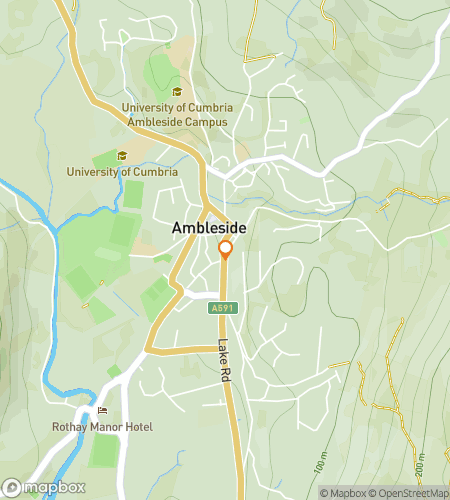 Mapa pěší prohlídky s hledáním pokladu pro Ambleside Amble & Adventure
