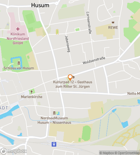 Map of scavenger hunt walking tour for Husum It May Concern: The Great Hunt