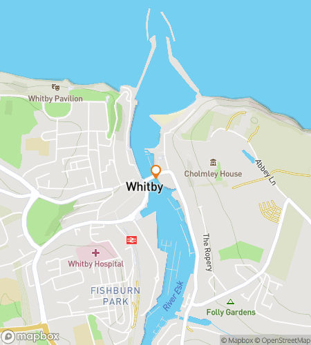 Map of scavenger hunt walking tour for Whitby Whimsical Wonders Hunt