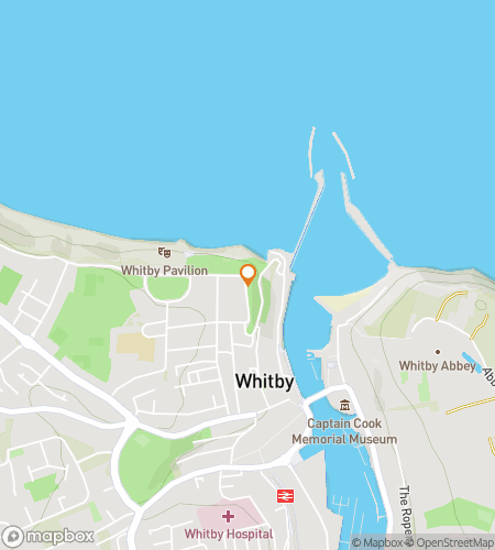 Hartă a turului pietonal de vânătoare de comori pentru Gâtul Whitby: Vânătoarea de Noapte
