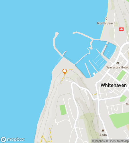 Map of scavenger hunt walking tour for The Maritime Mystery of Whitehaven