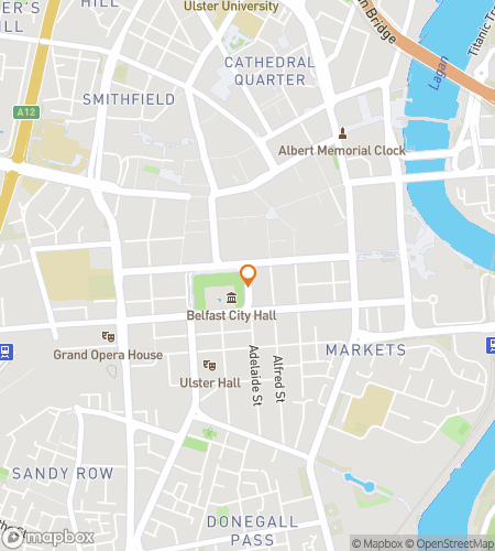 Map of scavenger hunt walking tour for Bold and Beautiful Historic Belfast