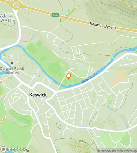 Map of scavenger hunt walking tour for Keswick Cumbria Caper Hunt