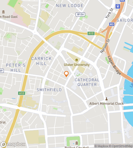 Map of scavenger hunt walking tour for Bel-fright: The Belfast Phantom Pursuit