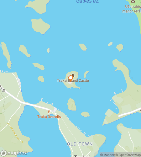 Map of scavenger hunt walking tour for Castle If You Can: The Island Trakai Chase