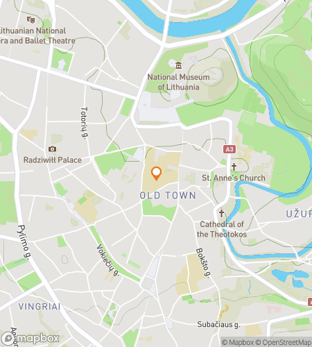 Map of scavenger hunt walking tour for Epic Stroll Through Vilnius’ Soul