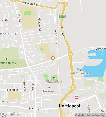 Map of scavenger hunt walking tour for Hartlepool Scavenger Hunt