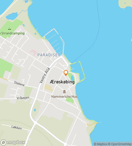 Kort over spejderløb vandretur for Farverige Spor af Ærøskøbing