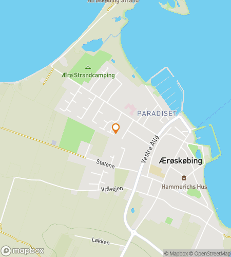 Map of scavenger hunt walking tour for Colorful Clues of Ærøskøbing