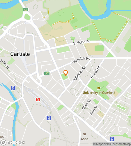 Map of scavenger hunt walking tour for Carlisle Hadrian’s Gateway City Adventure