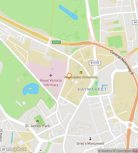 Map of scavenger hunt walking tour for The Lion’s Trail: Newcastle University Hunt