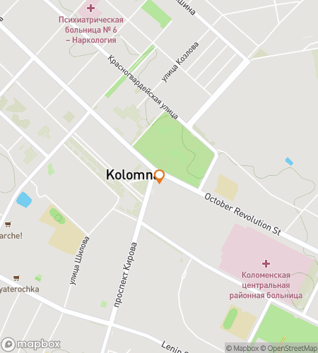 Map of scavenger hunt walking tour for Kolomna Scavenger Hunt