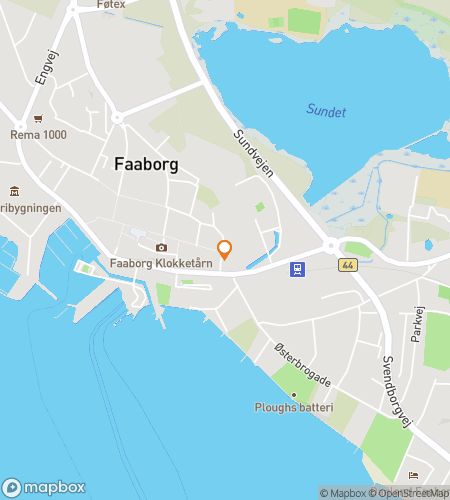 Map of scavenger hunt walking tour for Faaborg: A Fab-ulous Hunt