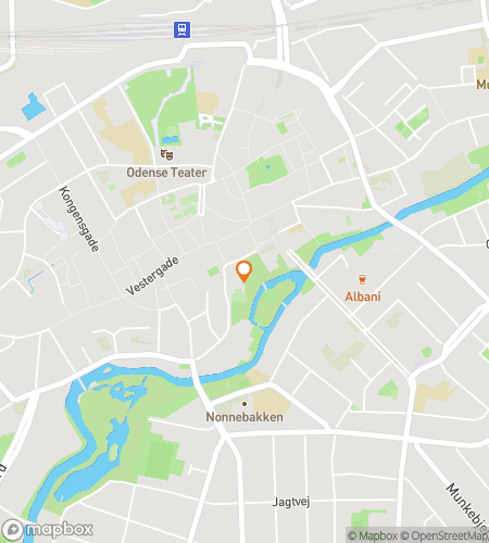 Map of scavenger hunt walking tour for Odense Odyssey