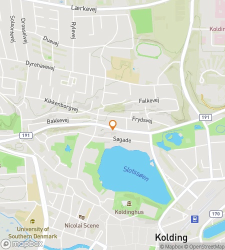 Map of scavenger hunt walking tour for Kolding's Fjordside Mystery