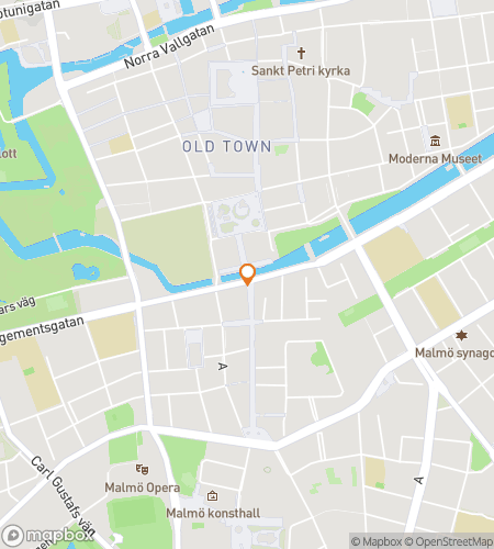 Map of scavenger hunt walking tour for Malmoe Scavenger hunt