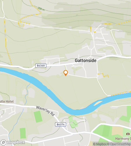 Map of scavenger hunt walking tour for Melrose Abbey Moon & Masonry Quest