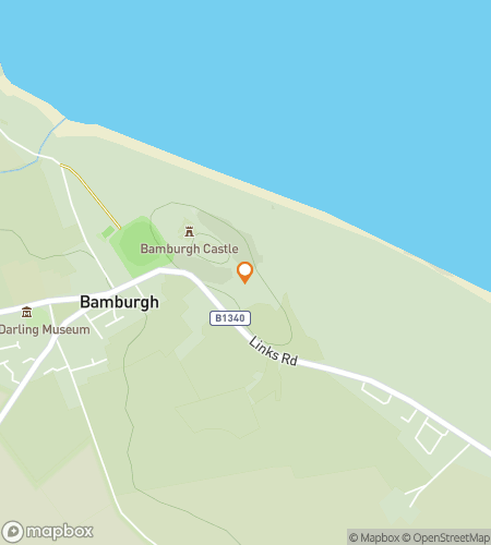 Map of scavenger hunt walking tour for Bamburgh‘s Bountiful Bonanza