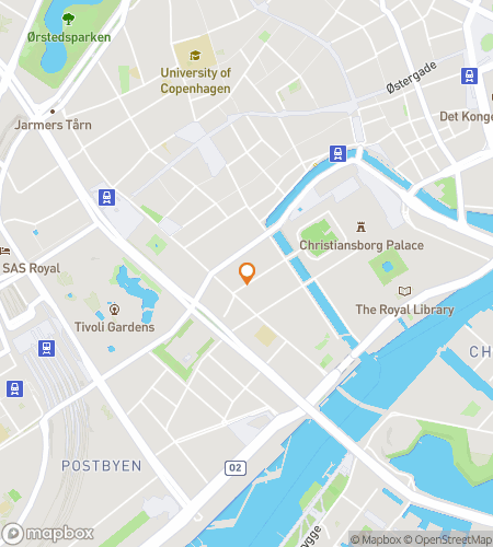 Map of scavenger hunt walking tour for University of Copenhagen, Hunt