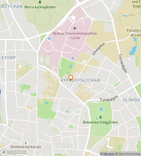 Map of scavenger hunt walking tour for Lund‘s Lighthearted Loot Hunt