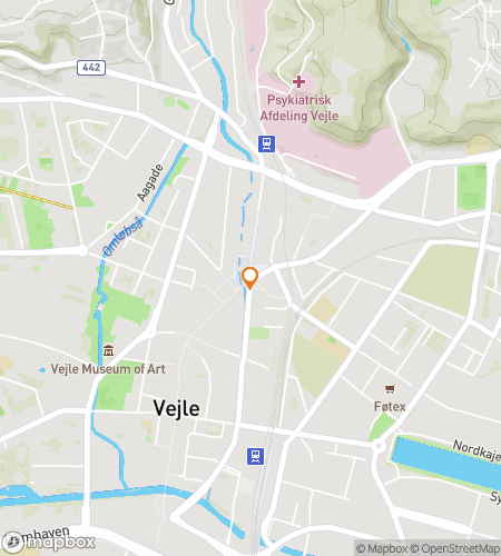 Map of scavenger hunt walking tour for The Fjord Frontier: The Vejle Adventure